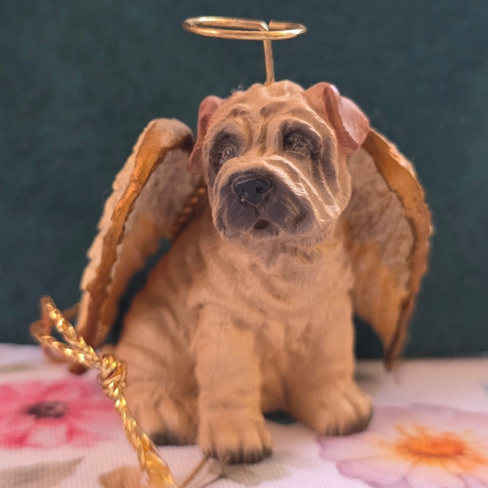 Conversation Concepts SharPei Angel Ornament Small Cream Excellent DTAX-40C 1991